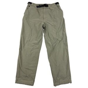 Outer Rim Pants Mens XL Olive Green Mesh Lined Lightweight Hiking Outdoor Belted